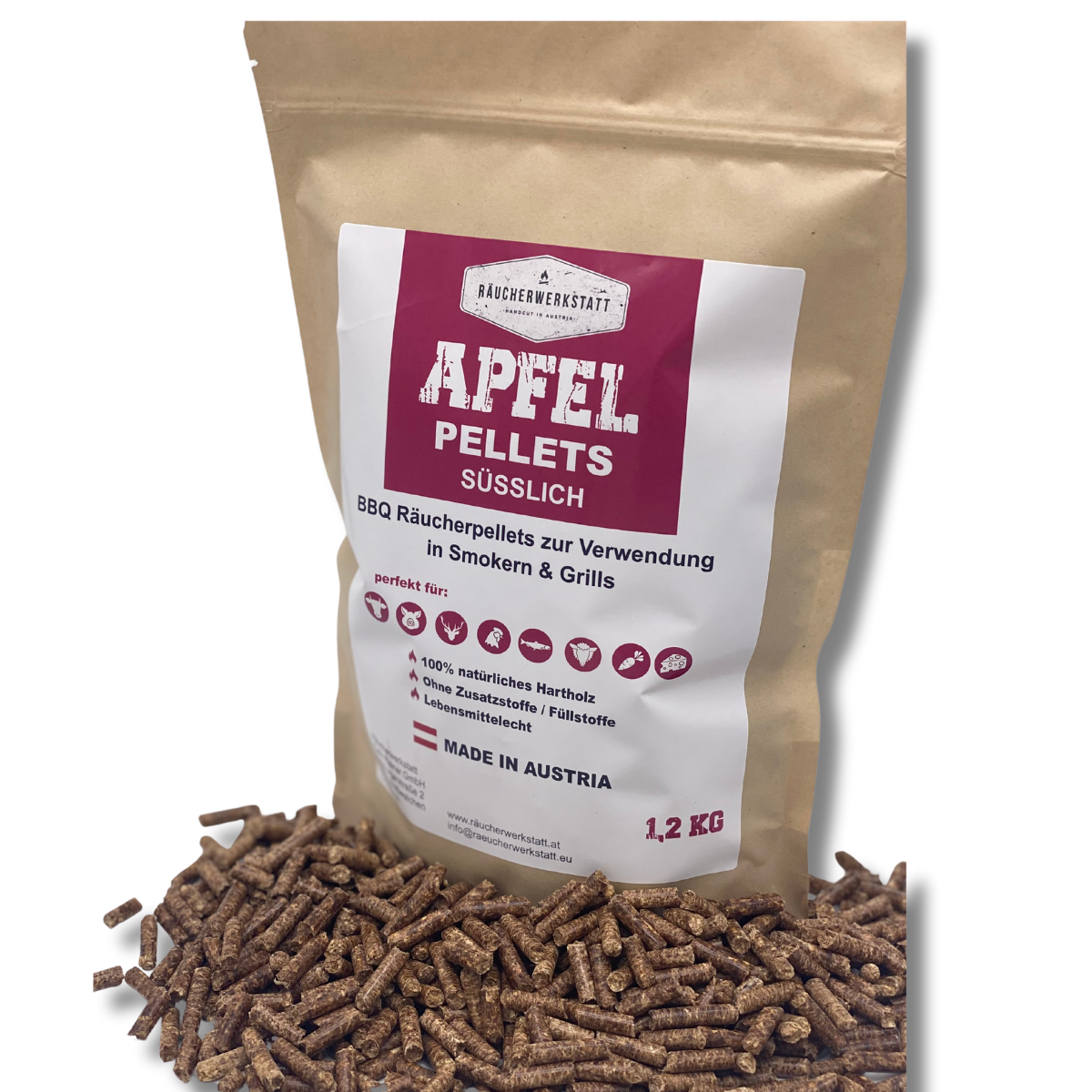 Grillpellets Pakete 8 x 1,2Kg Probierbeutel