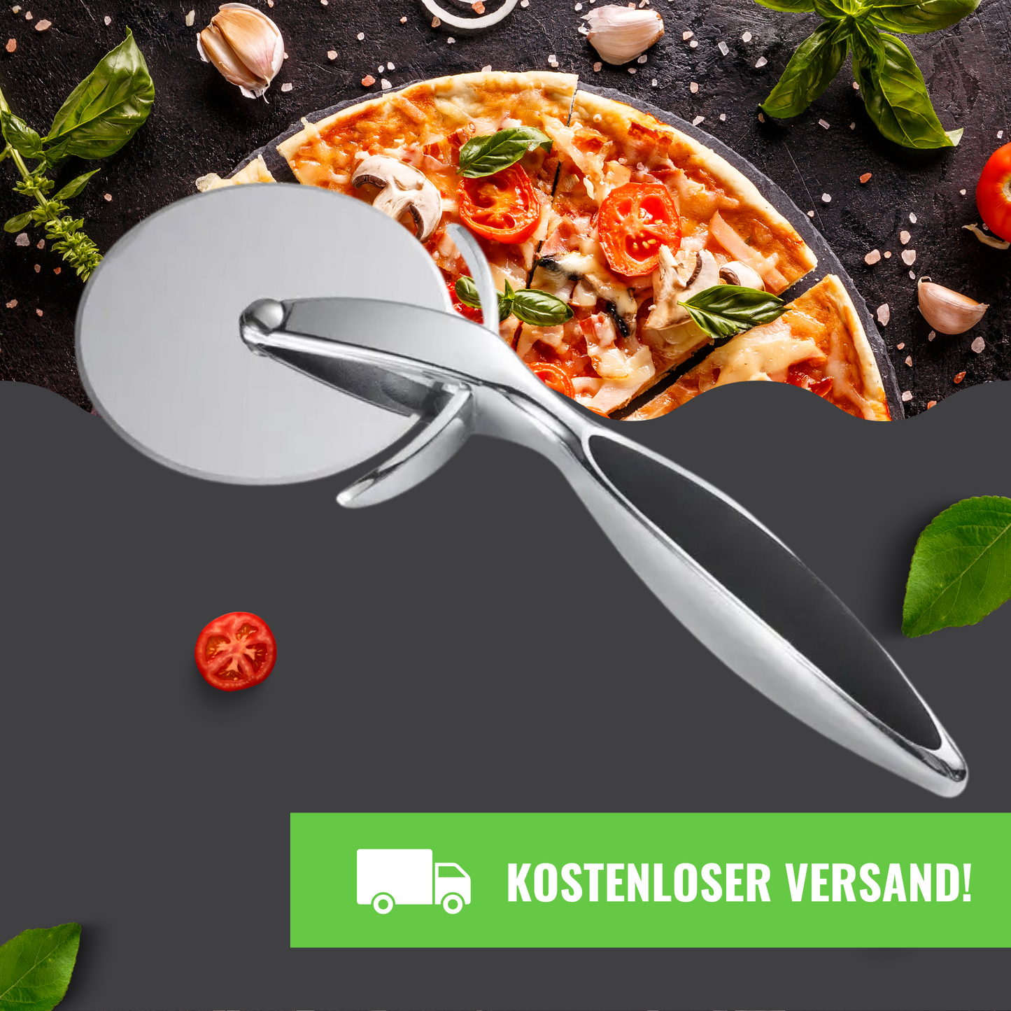 Pizzaschneider Edelstahl